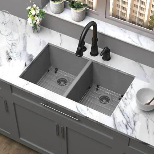 Radius RUDE3118-17-KIT Radius Radius All-In-One Undermount Kitchen Sink Kit