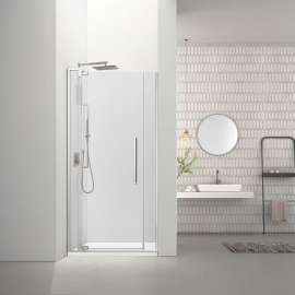 RDPD4276108C-M Rynolds Duo 42-in x 76-in Pivot Shower Door With 5/16-in Clear Glass And Sabrina Double-Sided Handles
