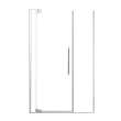 RDPD4876108C-BS Rynolds Duo 48-in x 76-in Pivot Shower Door With 5/16-in Clear Glass And Sabrina Double-Sided Handles, Brushed Stainless
