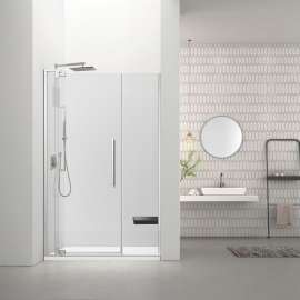RDPD4876108C-M Rynolds Duo 48-in x 76-in Pivot Shower Door With 5/16-in Clear Glass And Sabrina Double-Sided Handles