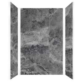 Transolid TWK604896-KI63H Titan 64-in x 48-in x 96-in Shower Wall Trimmable Kit, Maelstrom Grey (Honed)