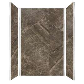 Transolid TWK604896-KI82H Titan 64-in x 48-in x 96-in Shower Wall Trimmable Kit, Sahara (Honed)