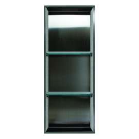 Saramar 34.5-in. Recessed Stainless Steel/SaraMar Material Shower Storage Pod STV13414-SS27