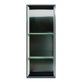 Expressions 34.5-in. Recessed Stainless Steel/Expressions Composite Material Shower Storage Pod STV13414-SS31