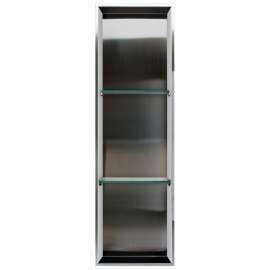 Saramar 46.5-in. Recessed Stainless Steel/SaraMar Material Shower Storage Pod STV14614-SS21