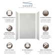 SWK603696-50V SaraMar 60-in x 36-in x 96-in Glue to Wall 3-Piece Shower Wall Trimmable Kit, Lunar Velvet