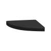 15-in x 15-in x 3-in Solid Surface Curved Corner Shower Seat, Black, CCS1515-09