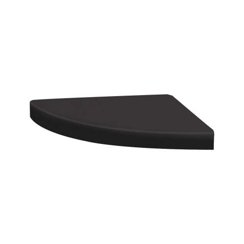 15-in x 15-in x 3-in Solid Surface Curved Corner Shower Seat, Black, CCS1515-09
