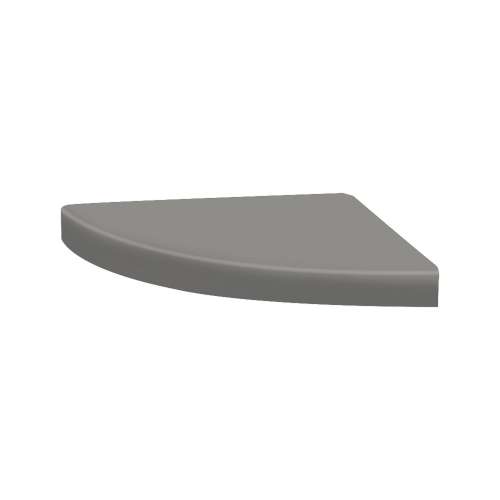 15-in x 15-in x 3-in Solid Surface Curved Corner Shower Seat, Dark Grey, CCS1515-40
