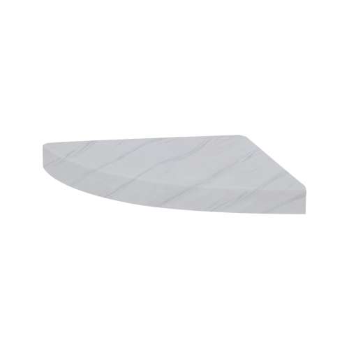 15-in x 15-in x 3-in Solid Surface Curved Corner Shower Seat, Arctic Etch, CCS1515-71