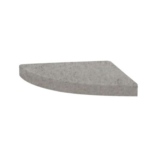 15-in x 15-in x 3-in Solid Surface Curved Corner Shower Seat, Smoked Mist, CCS1515-73