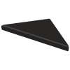 9-in x 9-in x 1-in Solid Surface Corner Shelf/Footrest With Stainless Steel Dowel Pins, Black, CS99SS-09