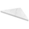 9-in x 9-in x 1-in Solid Surface Corner Shelf/Footrest With Stainless Steel Dowel Pins, Palladio White, CS99SS-181