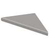 9-in x 9-in x 1-in Solid Surface Corner Shelf/Footrest With Stainless Steel Dowel Pins, Dark Grey, CS99SS-40