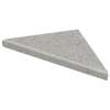 9-in x 9-in x 1-in Solid Surface Corner Shelf/Footrest With Stainless Steel Dowel Pins, Smoked Mist, CS99SS-73