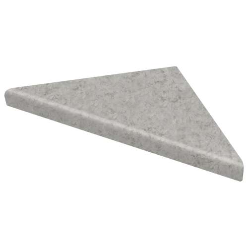 9-in x 9-in x 1-in Solid Surface Corner Shelf/Footrest With Stainless Steel Dowel Pins, Smoked Mist, CS99SS-73