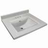 SV2231-54 Savannah 31-in x 22-in Premium Cultured Marble Vanity Top with Integrated Sink and 4-in Centerset Faucet Holes, Frost