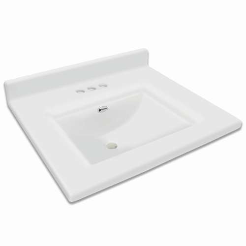 SV2231 Savannah 31-in x 22-in Premium Cultured Marble Vanity Top with Integrated Sink and 4-in Centerset Faucet Holes
