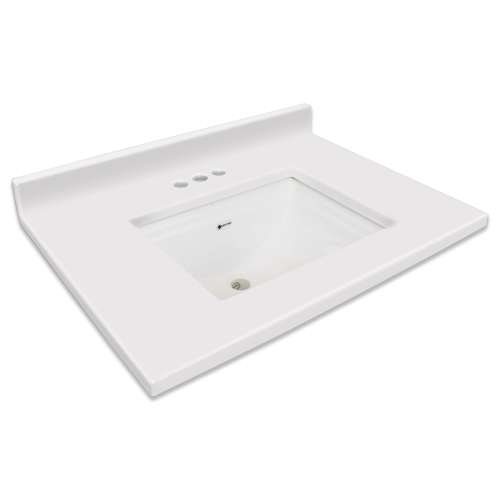 KY2237 Kinsey 37-in x 22-in Premium Cultured Marble Vanity Top with Undermount Sink and 4-in Centerset Faucet Holes