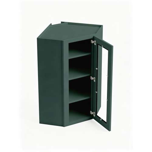 24 in. x 42 in. Ready to Assemble Easy Reach Wall Cabinet with Remington Frame Clear Glass Door, Green, DCW2442GD-RTA-FR01-GR-C