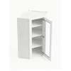 24 in. x 42 in. Ready to Assemble Easy Reach Wall Cabinet with Remington Frame Clear Glass Door, White, DCW2442GD-RTA-FR01-WH-C