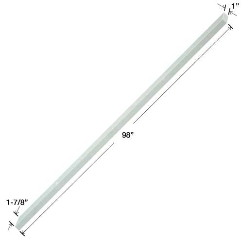 EM981-50 Saramar 1-in x 1.87-in x 98-in Transition Edge Molding, Lunar