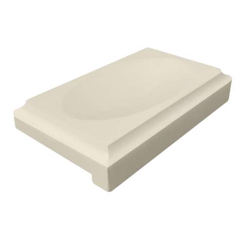 5-in x 3-in x 1-in Solid Surface Soap Dish, Cameo/Biscuit, ESD5-02