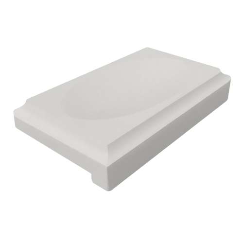 5-in x 3-in x 1-in Solid Surface Soap Dish, Grey, ESD5-39