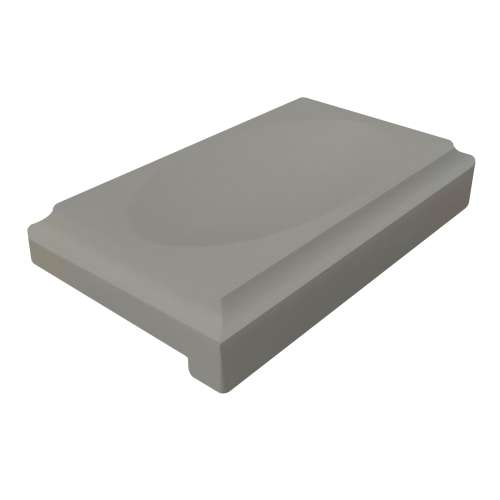 5-in x 3-in x 1-in Solid Surface Soap Dish, Dark Grey, ESD5-40