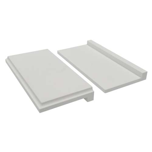 8-in x 4-in x 1-in Solid Surface Shower Shelf Kit, Grey, ESSK8-39