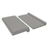 8-in x 4-in x 1-in Solid Surface Shower Shelf Kit, Dark Grey, ESSK8-40