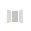 Expressions 36-in x 36-in x 72-in Glue to Wall 3-Piece Shower Kit, White / Sea Fog, EWK363672-3144