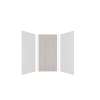 Expressions 36-in x 36-in x 72-in Glue to Wall 3-Piece Shower Kit, White / Bleached Oak, EWK363672-3145