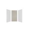 Expressions 36-in x 36-in x 72-in Glue to Wall 3-Piece Shower Kit, White / Houndstooth, EWK363672-3146