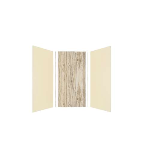 Expressions 36-in x 36-in x 72-in Glue to Wall 3-Piece Shower Kit, Cameo / Biscuit / Sorento, EWK363672-3243