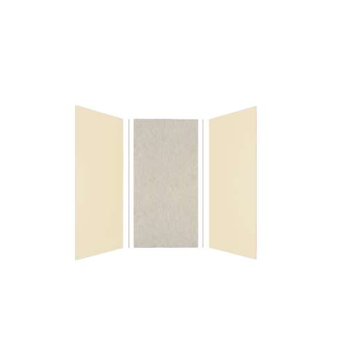 Expressions 36-in x 36-in x 72-in Glue to Wall 3-Piece Shower Kit, Cameo / Biscuit / Sea Fog, EWK363672-3244