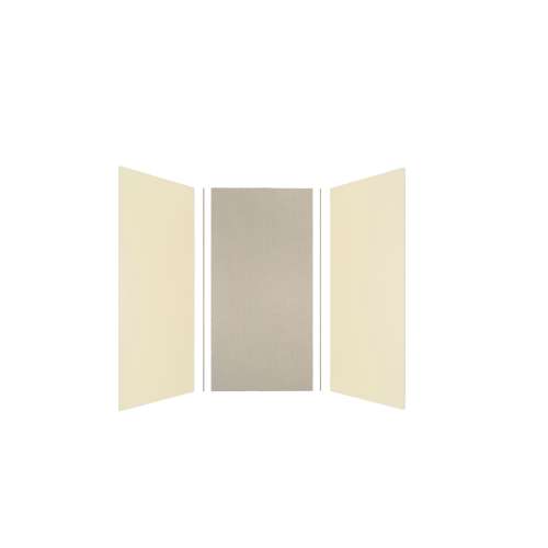 Expressions 36-in x 36-in x 72-in Glue to Wall 3-Piece Shower Kit, Cameo / Biscuit / Houndstooth, EWK363672-3246