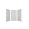 Expressions 36-in x 36-in x 72-in Glue to Wall 3-Piece Shower Kit, Grey / Bianca, EWK363672-3941