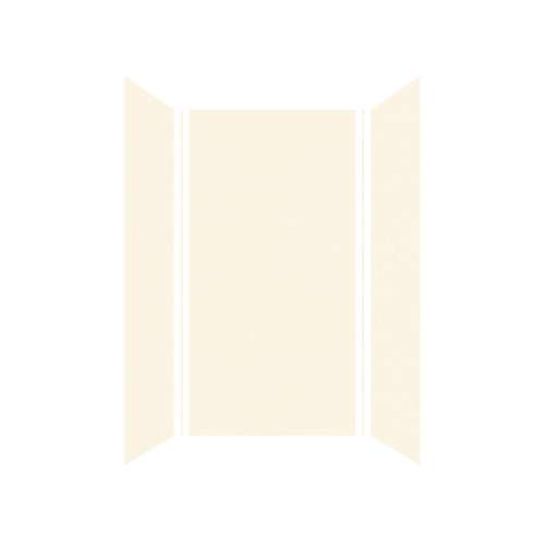 Expressions 36-in x 36-in x 72-in Glue to Wall 3-Piece Shower Kit, Cameo / Biscuit, EWK363672-32