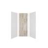 Expressions 36-in x 36-in x 96-in Glue to Wall 3-Piece Shower Kit, White / Sorento, EWK363696-3143