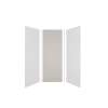 Expressions 36-in x 36-in x 96-in Glue to Wall 3-Piece Shower Kit, White / Sea Fog, EWK363696-3144