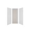 Expressions 36-in x 36-in x 96-in Glue to Wall 3-Piece Shower Kit, White / Bleached Oak, EWK363696-3145
