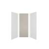 Expressions 36-in x 36-in x 96-in Glue to Wall 3-Piece Shower Kit, White / Houndstooth, EWK363696-3146