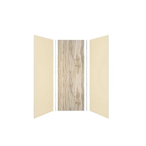 Expressions 36-in x 36-in x 96-in Glue to Wall 3-Piece Shower Kit, Cameo / Biscuit / Sorento, EWK363696-3243