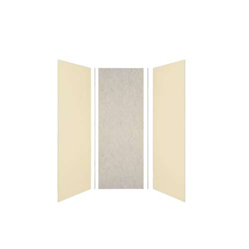 Expressions 36-in x 36-in x 96-in Glue to Wall 3-Piece Shower Kit, Cameo / Biscuit / Sea Fog, EWK363696-3244