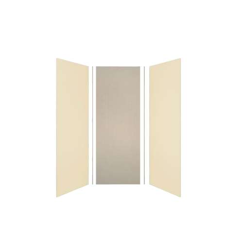 Expressions 36-in x 36-in x 96-in Glue to Wall 3-Piece Shower Kit, Cameo / Biscuit / Houndstooth, EWK363696-3246