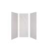 Expressions 36-in x 36-in x 96-in Glue to Wall 3-Piece Shower Kit, Grey / Bianca, EWK363696-3941