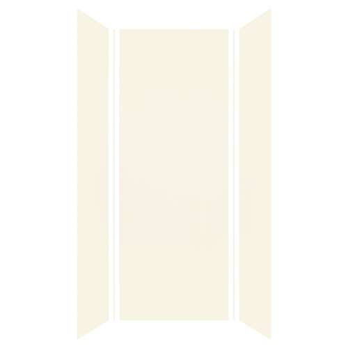 Expressions 36-in x 36-in x 96-in Glue to Wall 3-Piece Shower Kit, Cameo / Biscuit, EWK363696-32