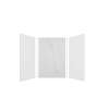 Expressions 48-in x 36-in x 72-in Glue to Wall 3-Piece Shower Kit, White / Bianca, EWK483672-3141