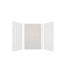 Expressions 48-in x 36-in x 72-in Glue to Wall 3-Piece Shower Kit, White / Sea Fog, EWK483672-3144